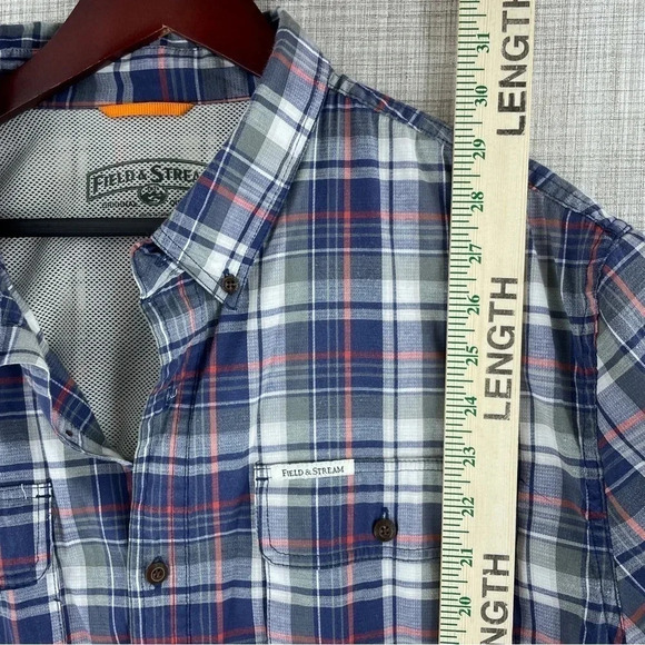 Field and Stream Mens Size XXL plaid button down short sleeve shirt 2875 - Picture 4 of 7
